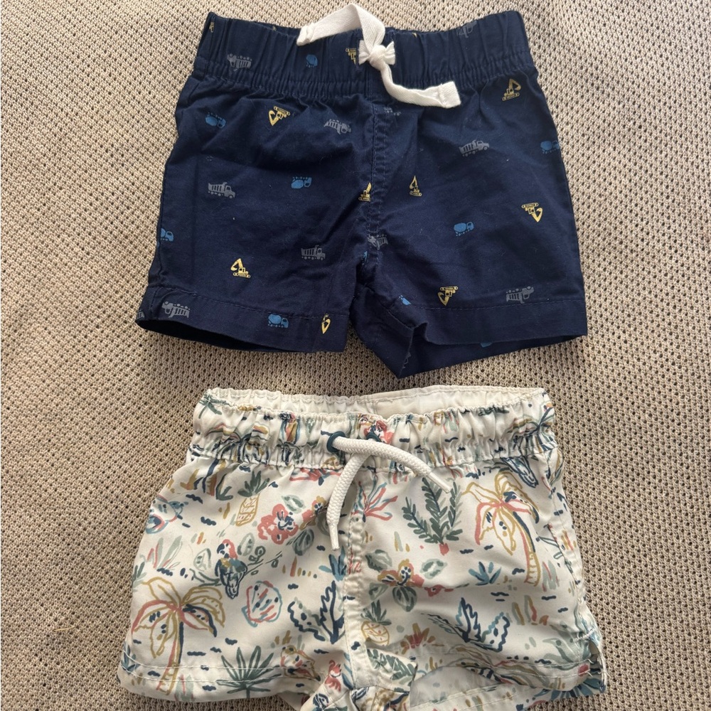Carter's Navy and Cream Kids Shorts Set